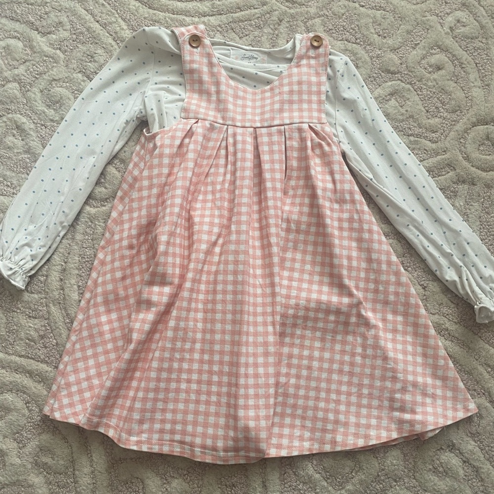 Sweet Honey dress with polka dot shirt , so soft!!!